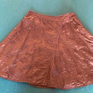 Women’s brown silk skirt